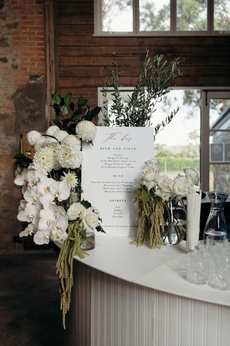 Chateau Wedding, Wedding Table Flowers, Theme Color, Wedding Mood Board, Bar Sign, Wedding Bar, Wedding Mood, Wedding Signage, Timeless Wedding