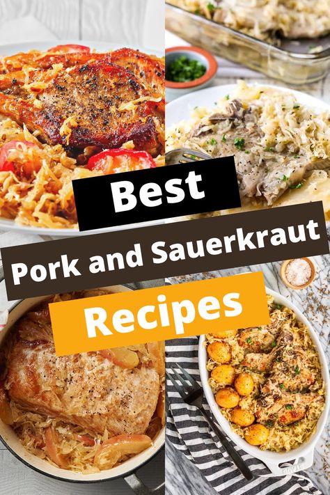 TOP 10 PORK AND SAUERKRAUT RECIPES FOR FLAVOR Pork Roast And Sauerkraut Crockpot, Sourkrout Recipes Quick, Pork And Sauerkraut Oven, Pork And Sauerkraut Recipes, Sourkrout Recipes, Crockpot Pork And Sauerkraut, German Sauerkraut Recipe, Pork Sauerkraut, Pork And Sauerkraut Recipe