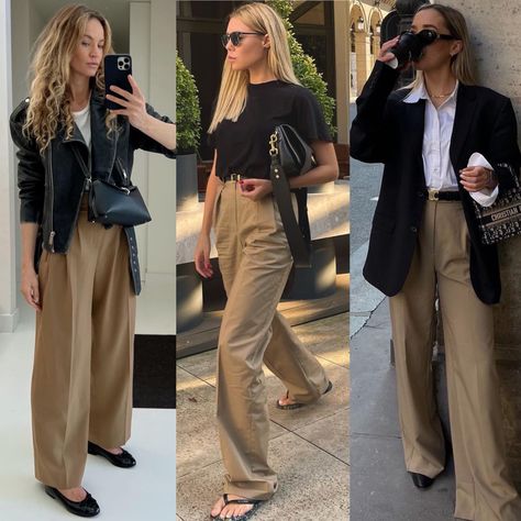 Camel Pants, Minimalist Outfits, Parisian Look, Business Professional Outfits, Classic Capsule Wardrobe, Mum Fashion, Uni Outfits, What To Wear Today, Black Outfits