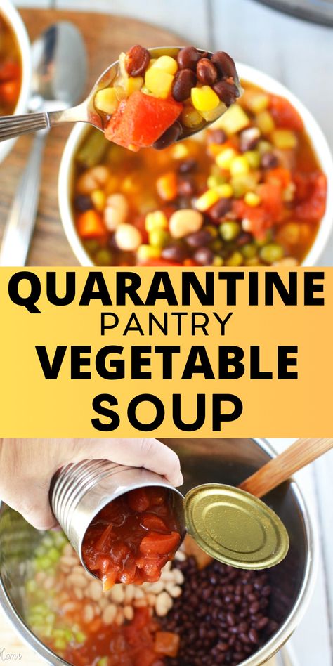 Soup With Vegetable Stock, Vegetable Soup Recipes Using Canned Vegetables, Soup From Canned Goods, Veggie Soup With Canned Veggies, Quick And Easy Veggie Soup, Easy Vegetable Soup With Canned Vegetables, 8 Can Vegetable Soup, Vegetable Soup From Cans, Canned Veg All Recipes