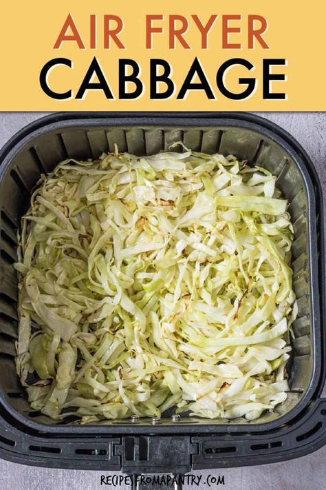 Airfry Cabbage Recipes, Low Fat Cabbage Recipes, Cabbage Air Fryer Recipe, Cabbage Air Fryer, Air Fry Cabbage, Cabbage Steaks Air Fryer, Air Fried Cabbage, Air Fried Vegetable Recipes, Air Fryer Cabbage