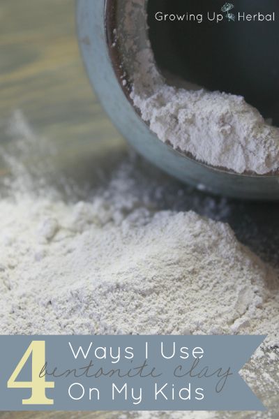 4 Ways I Use Bentonite Clay On My Kids | GrowingUpHerbal.com | I use bentonite clay a lot in my family. Here are 4 ways I use it with my kids! Bentonite Clay Bath Soak Recipe, Bentonite Clay Drink, Bentonite Clay Bath, Bentonite Clay Detox, Bentonite Clay Benefits, Aztec Clay, Calcium Bentonite Clay, Natural Medicine Cabinet, Mask Recipes