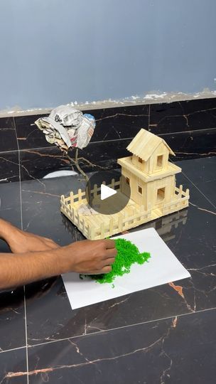 687K views · 1.4K reactions | Unique house from ice cream sticks #reels #fbreels #crafts | Deep's CRAFT | Kiki Ireland · Don't Say Goodnite Ice Cream Sticks, Ice Cream Stick, Unique Houses, Diy Canvas, Ice Cream, Cream, Canvas, Quick Saves