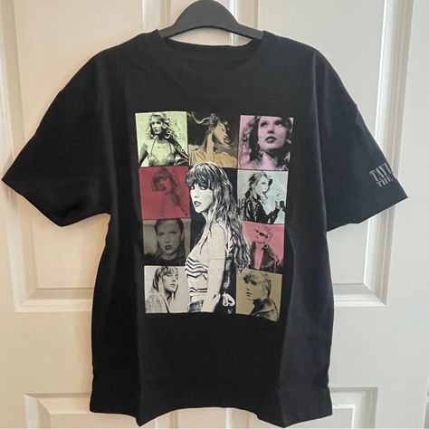 New In Bag - Authentic Taylor Swift Eras Tour T Shirt In Black 5 Shirts Available - 2 Women’s Small, 3 Women’s Xs - Will Offer Discount If You Purchase All 5. Eras Tour T Shirt, Taylor Swift Tshirt, Taylor Swift T Shirt, Eras Tour Shirt, Floral Embroidered Shirt, Birthday Things, Taylor Swift Shirts, Taylor Swift Eras Tour, Taylor Swift Eras