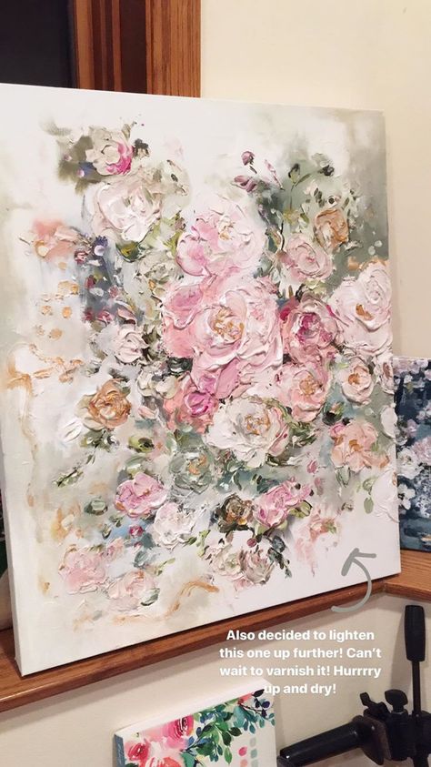 Textured Floral Paintings, Textured Flower Painting, Painting On Canvas For Beginners, Texture Painting On Canvas, Abstract Floral Art, Canvas For Beginners, Canvas Painting Ideas, Easy Canvas Painting, Acrylic Painting For Beginners