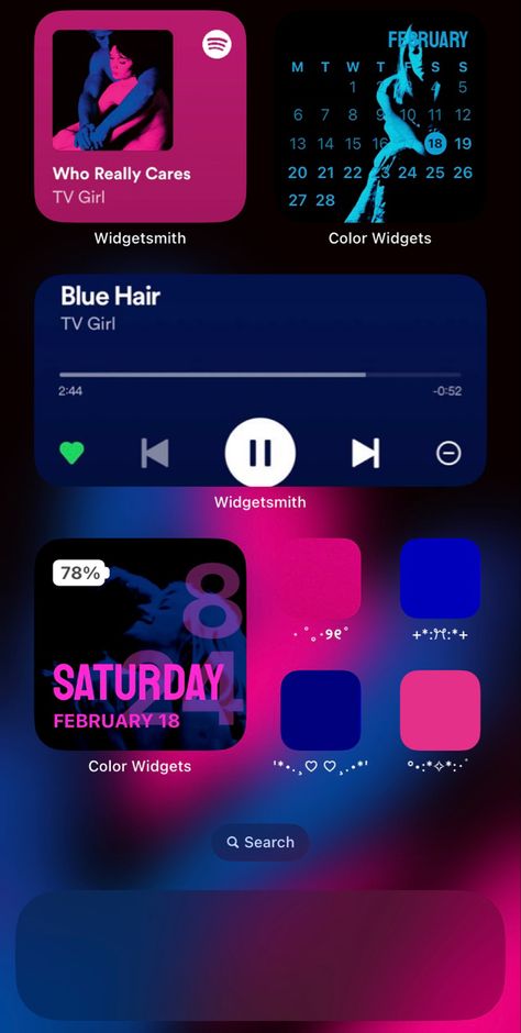 Ios 16 Home Screen Ideas Widgets, Tv Girl Homescreen Layout, Ios 16 Home Screen Ideas Colorful, Tv Girl Widget Long, Tv Girl App Icons, Tv Girl Phone Theme, Tv Girl Homescreen, Tv Girl Wallpaper Iphone, Tv Girl Widget