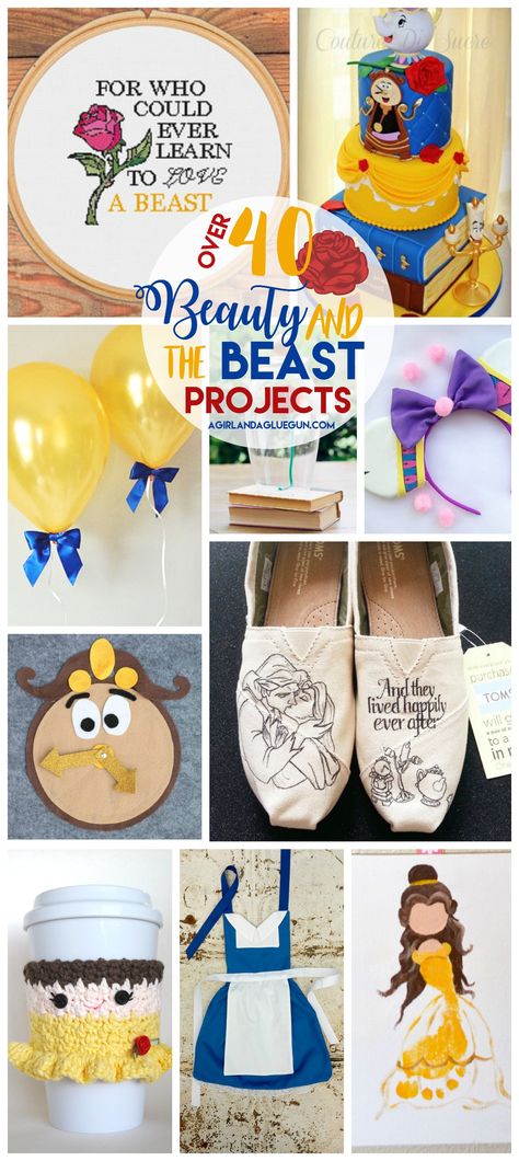 I am so excited for the new Disney movie Beauty and the Beast to come out! I keep seeing so many fun diy and crafts that are popping up in my pinterest feed! (you can even go here and enter to win movie tickets to watch it!) Anyways…I just wanted to share some fun diys and … Beauty And The Beast Crafts, Disney Diy Crafts, New Disney Movies, Disney Cute, The Beauty And The Beast, Beauty And The Beast Party, Pinterest Feed, Diy Ostern, Film Disney