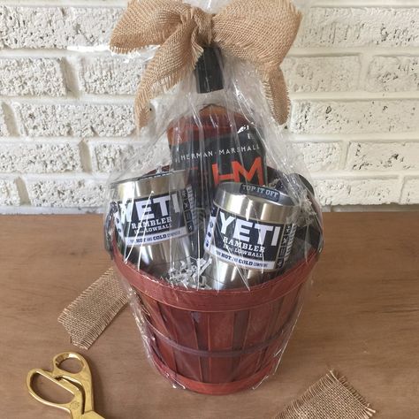 image1 Yeti Gift Basket, Christmas Party Gift Ideas, Client Gifts Christmas, Guest Amenities, Employee Christmas Gifts, Party Gift Ideas, Corporate Christmas Parties, Team Ideas, Auction Baskets