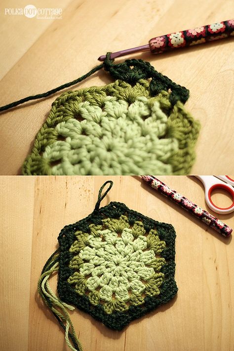 Hexagon Granny Square, Granny Square Ideas, Granny Square Hexagon, Hexagon Crochet Pattern, Granny Hexagon, Solid Granny Square, Crochet Classes, Only One You, Crochet Hexagon