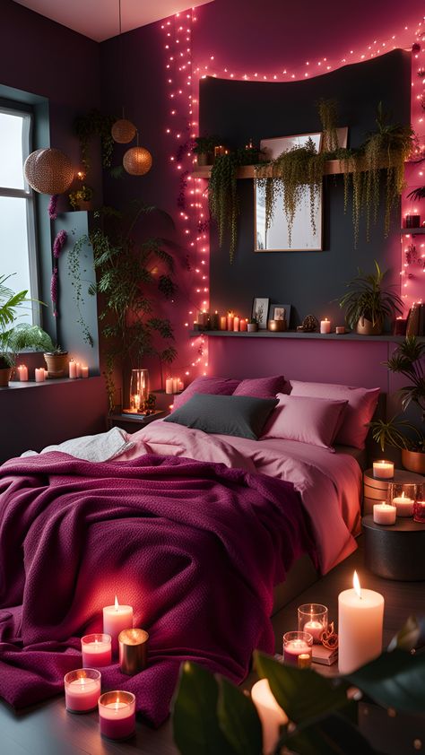 Radiate Warmth: Cozy Up Your Home with Inviting Pink Accents #RadiateWarmth #HomeMakeover 2024 Single, Office Redo, Secret Lair, Bed Interior, Feminine Bedroom, Future Room, Wooden Bed Design, Luxurious Room, Dark Home Decor