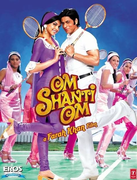 Om Shanti Om Poster, Om Shanti Om Movie, Shah Rukh Khan Movies, Up The Movie, Om Shanti, Movie Club, Bollywood Posters, Retro Bollywood, Bollywood Cinema