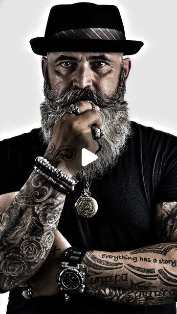 Paul Toris on Instagram: "I decided to create my own story.  At my age I ventured into something outside of my comfort zone and loved it.  What awesome way to get yourself out there. @hosstylephotography Amazing time with Bill. #fitover50 #beard #beardstyle #bearded #beardlife #beardvillains #villians #beardmodel #beardbrand" Beard Model, Awesome Beards, Beard Life, Beard Styles, Men's Accessories, Comfort Zone, I Decided, The Outsiders, Mens Accessories