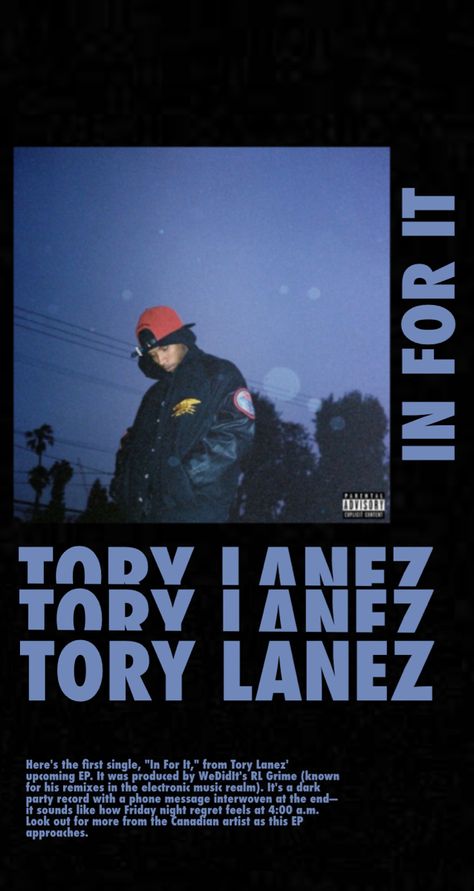 tory lanez, rnb, in for it, room decor R&b Poster, Tory Lanez Album, Singer Wallpaper, Tory Vega, Drake Photos, Room Pics, Tory Lanez, Collage Photos, The Weeknd Poster