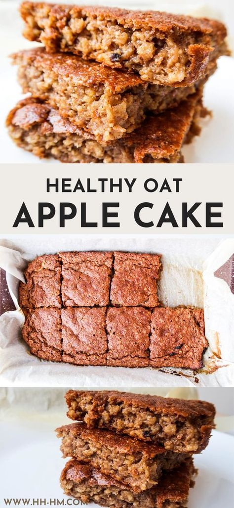 Oatmeal Apple Cake, Healthy Breakfast Oatmeal, Oatmeal Apple, Glutenfri Baking, Breakfast Oatmeal, Healthy Cake Recipes, Läcker Mat, Healthy Cake, Think Food