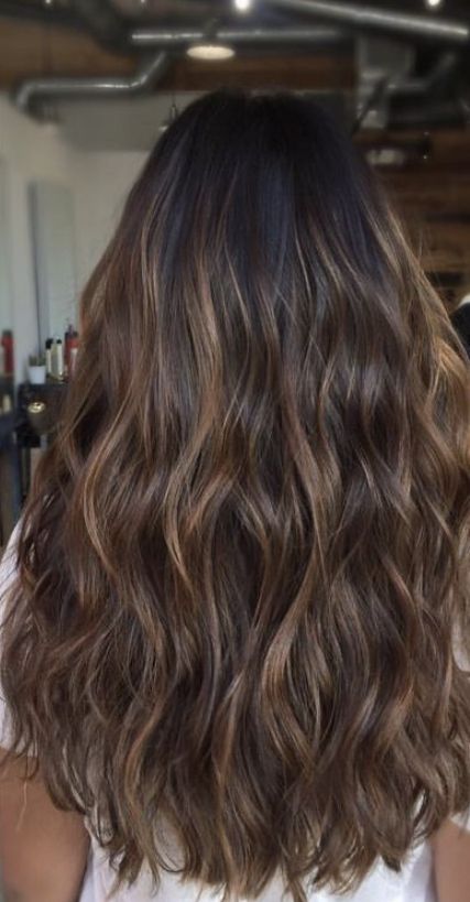 Walnut Balayage, Brown Hair With Highlights Curly, Dark Brown Hair With Highlights, Highlights Curly, Hair With Highlights, Brown Hair With Highlights, Short Hair Updo, Dark Roots, Hair Inspiration Color