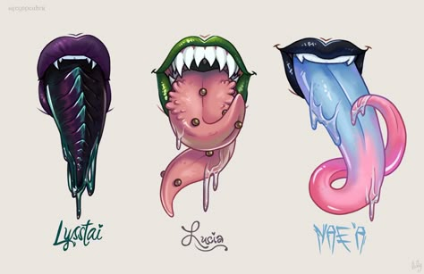 Split Tongue Drawing, Demon Mouth Drawing Reference, Monster Tongue, Noxus League Of Legends, Teeth Drawing, Supernatural Powers, Teeth Art, Mouth Drawing, Monster Drawing