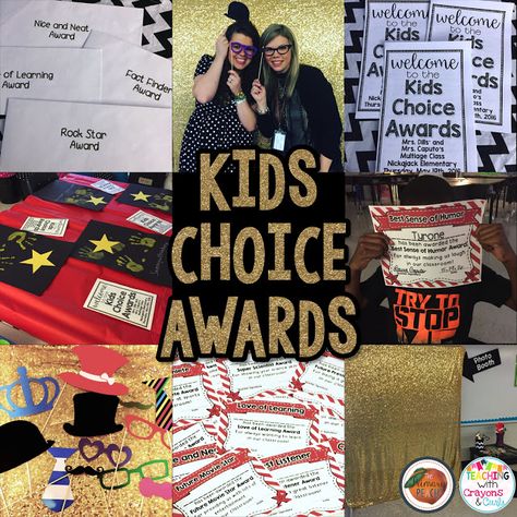 Kids Choice Awards School Year Themes, Hollywood Classroom, End Of The Year Celebration, Hollywood Theme Classroom, Classroom Awards, End Of Year Party, Kids Awards, School Awards, Kids Choice Awards