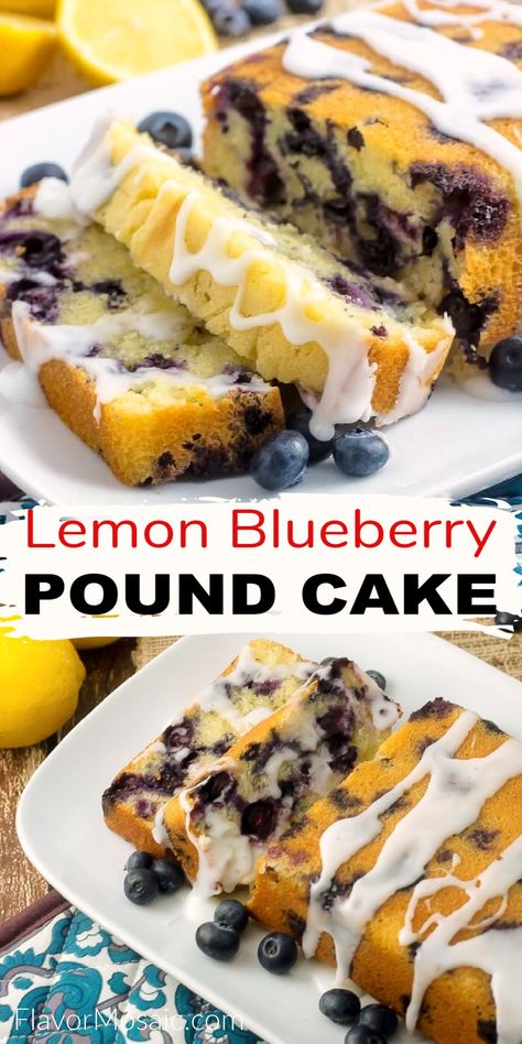 Pound Cake Dessert, Cake Dessert Recipes, Ricotta Pound Cake, Lemon Blueberry Pound Cake, Blueberry Pound Cake, Easy Dessert Recipes Quick, Blueberry Lemon Cake, Lemon Pound Cake, Dessert Cake Recipes