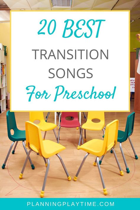 Transition Songs for Preschool - Planning Playtime Preschool Line Up Songs, Preschool Movement Activities, Line Up Songs, Transition Songs For Preschool, Songs For Preschool, Preschool Transitions, Classroom Management Preschool, Daycare Lesson Plans, Transition Songs