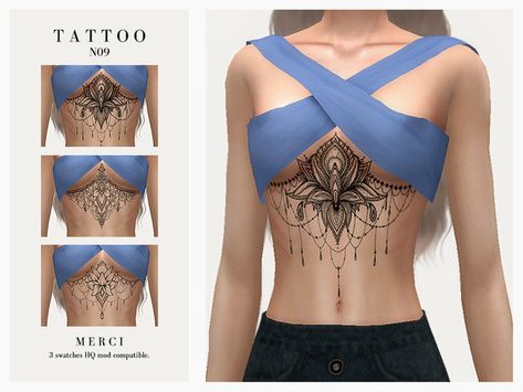 -Merci-'s Tattoo N09 Tattoo Ideas For Female, Los Sims 4 Mods, Lotes The Sims 4, Tattoo Artist Tattoo, The Sims 4 Cabelos, Sims 4 Tattoos, San Myshuno, Tattoo Ideas Small, 4 Tattoo