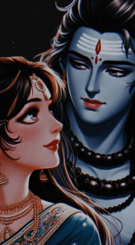 Shiv Parvati Pic, Shiva Parvati Drawing, Mahadev Face, Gods Anime, Krishna Mahadev, Fb Profile Photo, Shiv Parvati, Shiv Shakti, Girl Iphone Wallpaper