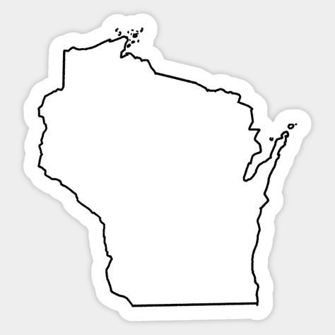 Wisconsin Outline, Uw Madison, Map Outline, Madison Wisconsin, Hard Hats, Car Windows, Funny Stickers, Custom Stickers, Wisconsin