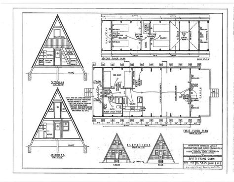 a frame house plans free | The Best a frame house plans free… | Flickr A Frame Floor Plans, Small A Frame Cabin, A Frame House Kits, Tiny House Plans Free, Frame House Plans, A Frame Cabin Plans, Log Cabin Plans, Small Cabin Plans, Triangle House