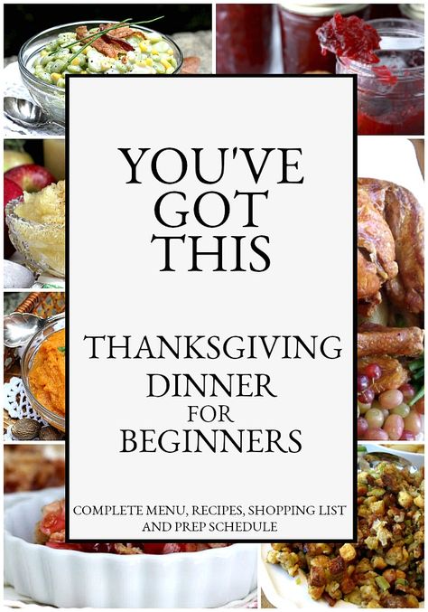 Even a novice can create a lovely feast with Thanksgiving Dinner for Beginners. Complete with recipes, shopping list and preparation schedule. Thanksgiving For Beginners, Dinner For Beginners, Recipes For Beginner Cooks, Thanksgiving Dinner List, Thanksgiving Food List, Bountiful Kitchen, Cooking Thanksgiving Dinner, Roast Turkey Recipes, Holidays 2023