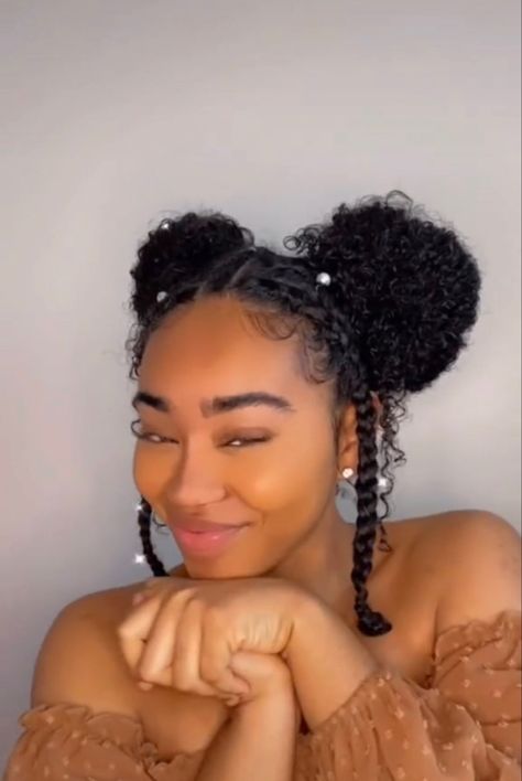 Cute Short Hairstyles For Black Women Curly, Cute Hairstyles For Coily Hair, Hairstyles For Medium Length Hair Black Women Naturally Curly, Navi Hairstyles, Black Teen Hairstyles Natural Hair, Puff Styles, Braided Faux Hawk, Natural Hair Fashion, Faux Hawk Hairstyles