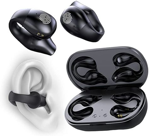 Wireless Earbuds Bluetooth 5.3 Earclip Headphones - Allergy Free Earhook Sweat Resistant True Wireless Sports Earphones for Workouts Running Gym, Compatible with Apple & Android Workouts Running, Sport Earphones, Allergy Free, Wireless Earbuds, Amazon Finds, Allergies, Headphones, Gym, Electronics