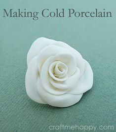 Making cold porcelain | Craft me Happy!: Making cold porcelain Homemade Clay, Diy Air Dry Clay, Air Dry Clay Projects, Clay Food, Clay Ornaments, Porcelain Clay, Diy Clay Crafts, Clay Flowers, Paper Clay