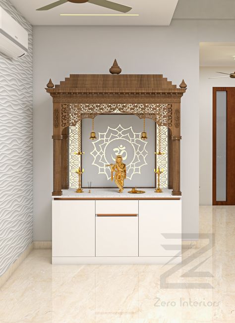 Home Temple Ideas Puja Room, Puja Unit Design, Pooja Mandir Designs, Puja Unit, बेडरूम डिजाइन, Living Room Designs India, Mandir Designs, Interior Designers In Hyderabad, Exterior House Colors Combinations