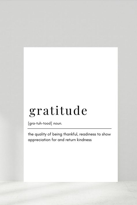 text reading out the definition of gratitude Gratitude Definition, Fall Fonts, Aesthetic Fonts, Show Appreciation, Practice Gratitude, Digital Art Print, Digital Art Prints, Lettering Design, Gods Love