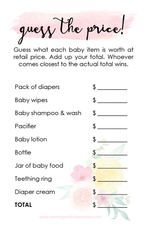 Free Baby Shower Printable. Guess the Price. This baby girl shower game is perfect for after the baby has arrived. Have the guest guest the price of the baby items. See who gets the closest! Baby Shower Quotes, Shower Quotes, Free Baby Shower Games, Baby Printables, Free Baby Shower, Baby Shower Templates, Price Is Right, Baby Girl Shower Gifts, Baby Lotion