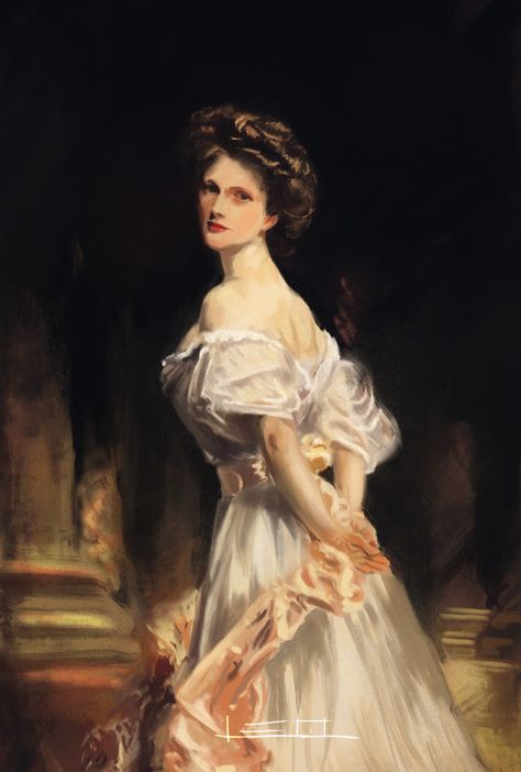 This is a Master Study of John Singer Sargent's "Portrait of Nancy Astor" wich I did during one of my digital painting classes at GRIFO STUDIO. John Sargent, Sargent Art, Master Studies, Historical Painting, John Singer Sargent, Gilded Age, Art Uk, Historical Art, Old Paintings