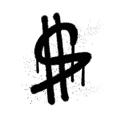 Black Graffiti Art, Grafitti Tattoos, Graffiti Tattoo Design, Graffiti Symbols, Graffiti Elements, Font Graffiti, Alphabet Graffiti, Graffiti Spray Paint, Money Logo