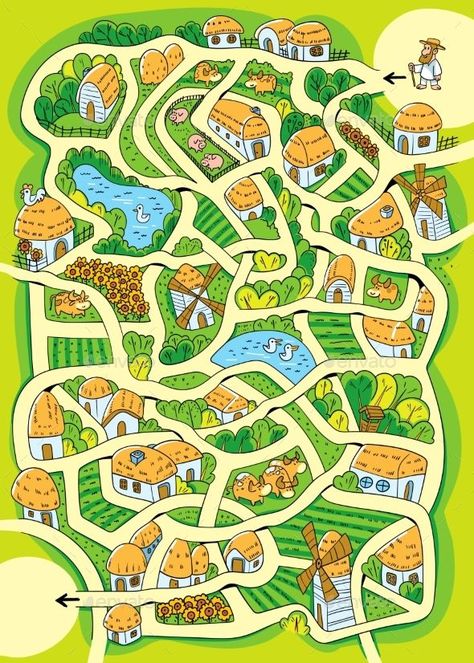 Kids Maze Puzzle, #Puzzle, #sponsored, #Maze, #Kids, #ad Maze Game Design, Maze Illustration, Kids Activity Sheets, Maze Drawing, Maze Games For Kids, Maze For Kids, Crystal Maze, Maze Book, Maze Worksheet