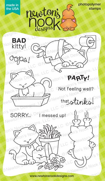 Bad Kitty, Cat Stamp, Bad Cats, Scrapbooking Stamps, Photopolymer Stamps, Cat Cards, Digi Stamps, Get Well Cards, Simon Says Stamp