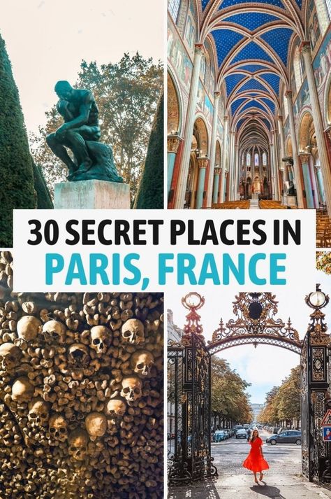 Discover secret places and hidden gems in Paris France with our detailed guide. Uncover the best things to do in Paris France that many tourists miss. Our Paris travel guide provides essential Paris travel tips for exploring these unique spots. Whether you're traveling to France for the first time or a seasoned traveler, these places to visit are a must do in Paris. Don't miss out on the best places to go in France. Visit France and experience its hidden beauty. Must Do In Paris, Hidden Gems In Paris, Traveling To France, Paris Bucket List, Places In Paris, Day Trip From Paris, Things To Do In Paris, Paris Travel Tips, Paris France Travel