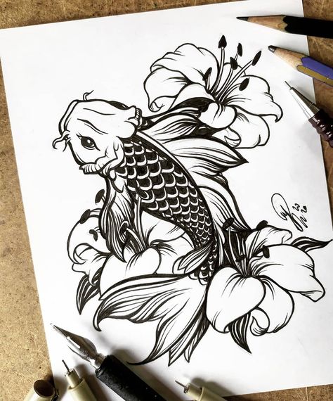 Coy Fish Tattoo For Women, Koi Fish Drawing Tattoo, Coi Fish Tattoo, Coy Fish Tattoos, Koi Fish Tattoos, Tattooing Inks, Japanese Koi Fish Tattoo, Koi Tattoo Design, Koi Fish Drawing