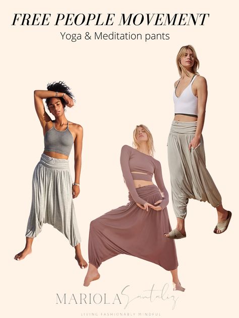 Yoga Dresses For Women, Baggy Yoga Pants Outfit, Meditation Outfits For Women, Yoga Instructor Outfit, Yoga Clothes Boho, Yogi Style, Baggy Yoga Pants, Yoga Outfit Ideas, Yoga Outfits For Women