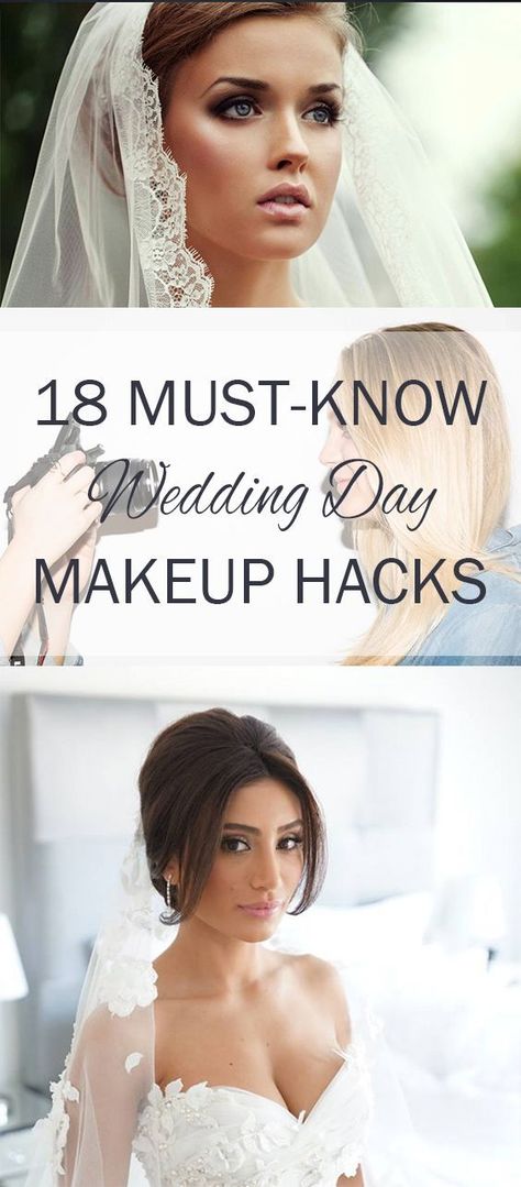 Wedding Day Makeup, Makeup Hacks, Beauty Hacks, Popular Pin, Wedding Day Beauty. Amazing Wedding Makeup, Diy Wedding Makeup, Bridal Makeup Tips, Gorgeous Wedding Makeup, Wedding Hairstyles And Makeup, Dag Make Up, Best Wedding Makeup, Wedding Day Tips, Wedding Makeup Tips