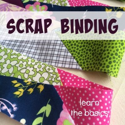 Turn leftover fabric scraps into quilt binding. How to make scrap binding. The Sewing Loft Pinboard Diy, Scrappy Binding, Quilting Binding, Binding Ideas, Charity Quilts, Scrap Fabric Projects, Scrappy Quilt Patterns, Scrap Quilt Patterns, Scrap Quilt