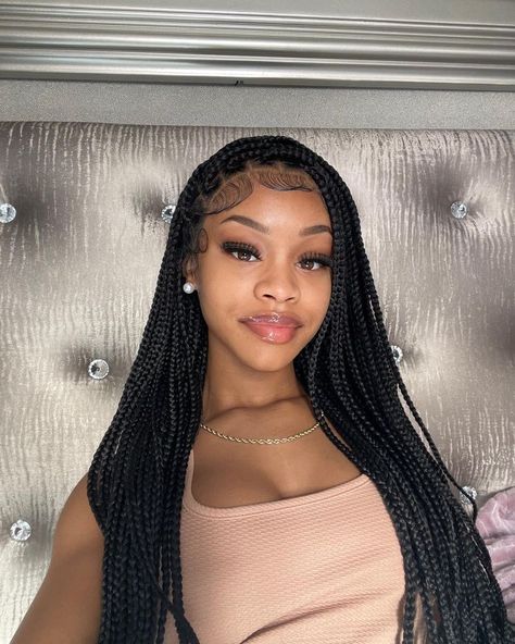 Dej🎎♥️ (@xo.dasia) • Instagram photos and videos Box Braided Wigs, Cute Box Braids, Side Part Hairstyles, Wigs Long, African Hair Braiding Styles, Long Box Braids, Cute Braided Hairstyles, Braids Hairstyles Pictures, Cute Box Braids Hairstyles