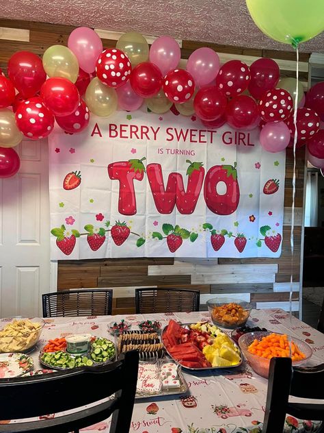 Two Berry Sweet Party 2nd Birthday, Strawberry Shortcake Second Birthday, Two Sweet Strawberry Party 2nd Birthday, 2nd Birthday Strawberry Theme, Strawberry Second Birthday, Strawberry 2nd Birthday Party Theme, Berry 2nd Birthday Party, Strawberry Shortcake 2nd Birthday Party, Berry Second Birthday