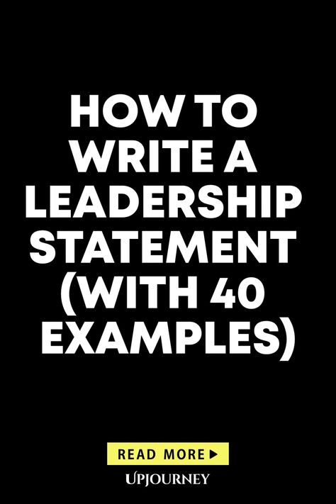 Explore 40 powerful examples to inspire your own leadership statement. Learn how to craft a compelling and impactful message that showcases your unique leadership style. Whether you're creating a personal brand or refining your company's mission, these tips will help you articulate your vision with confidence and clarity. Elevate your leadership presence today! Leadership Statement, Company Mission Statement Examples, Leadership Presence, Leadership Branding, Leadership Characteristics, Leadership Vision, Work Etiquette, Brand Statement, Psychology Terms