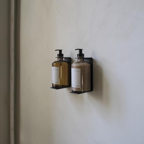 Wall Displays for our Hand Wash and Hand Lotion in matte powder-coated steel is available from selected stores and at framacph.com #stpaulsapothecary #framacph Apothecary Wall, Wall Mounted Drying Rack, Wall Mounted Soap Dispenser, Kitchen Surfaces, Matte Powder, Hand Lotion, Steel Wall, Ylang Ylang, Shower Wall