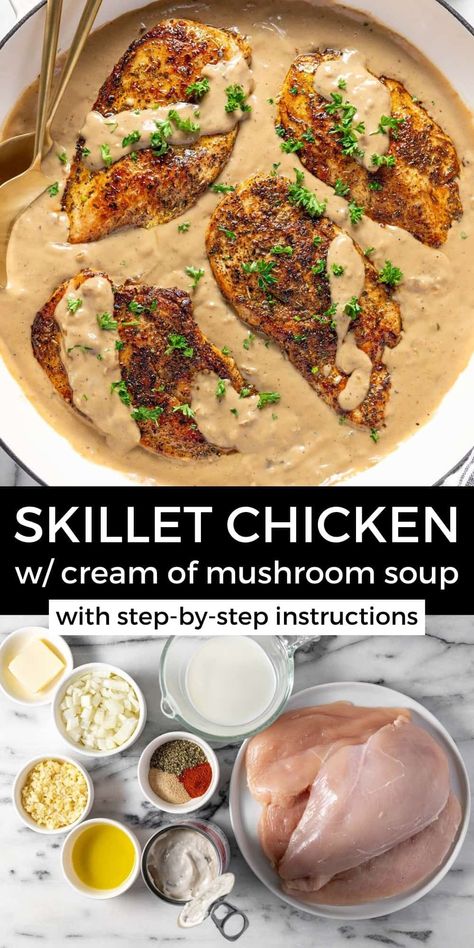 Chicken With Cream Of Mushroom, Pot Pie Soup Recipe, Chicken Gnocchi Soup Recipe, Cream Of Mushroom Chicken, Gnocchi Recipes Soup, Mushroom Soup Recipe, Cheesy Chicken Enchiladas, Mushroom Soup Recipes, Easy Chicken Pot Pie