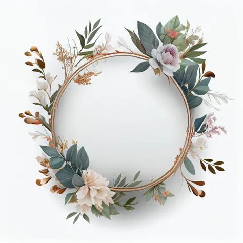 Circle Frame With Flowers, Poster Circle Design, Floral Circle Frame Design, Baground Wallpaper, Background Circle Frame, Flower Circle Border, Floral Circle Border, Circle Flower Frame, Circle Flower Design