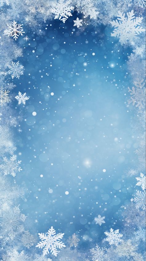 Illustration of a frame with beautiful snowflakes and free space in the center --ar 9:16 Snowy Christmas Aesthetic Wallpaper, Snow Phone Background, Elsa Frozen Background, Frozen Christmas Wallpaper, Pastel Winter Aesthetic, Snowflake Wallpaper Iphone, Winter Theme Background, Winter Background Wallpapers, Frozen Frame